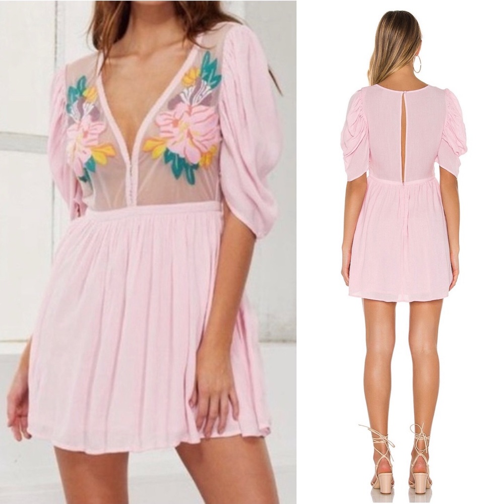 Cleobella Hayden Mini Dress in Pink Size XS - Picture 3 of 6